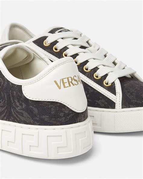 versace belted leather sneaker|barocco high top greca sneakers.